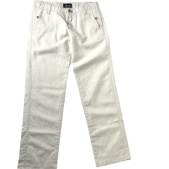 Mayoral Boy's Size 6 Beige Oat Avena Linen Pants Straight Trousers Uniform - Picture 1 of 7